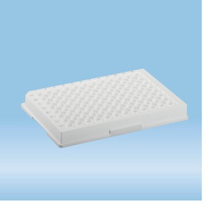 ELISA plate, 96 well, flat base, PS, white