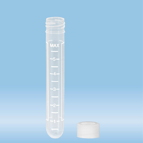 Screw cap tube, 7 ml, (LxØ): 82 x 13 mm, PP, with print