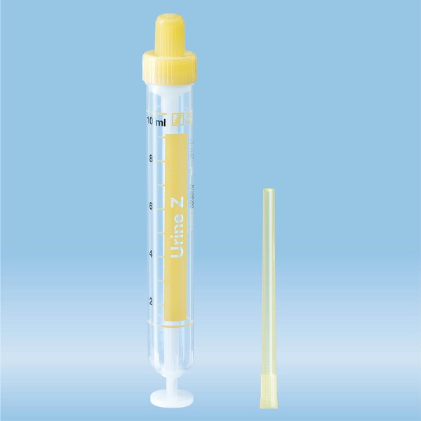 Urine Monovette®, 10 ml, cap yellow, (LxØ): 102 x 15 mm, 1 piece(s)/blister