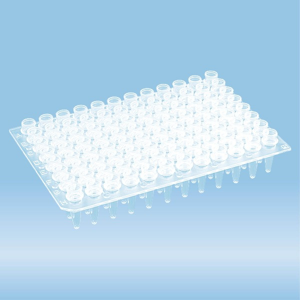 PCR plate without skirt, 96 well, transparent, High Profile, 200 µl, Biosphere® plus, PP