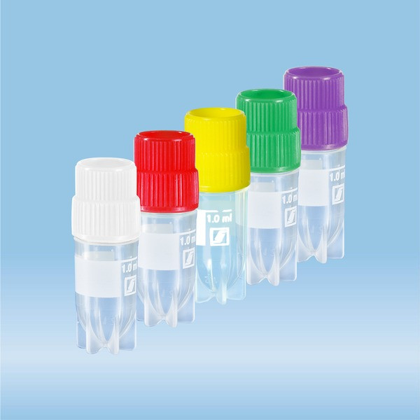 CryoPure tubes, 1.2 ml, QuickSeal screw cap, colour mix