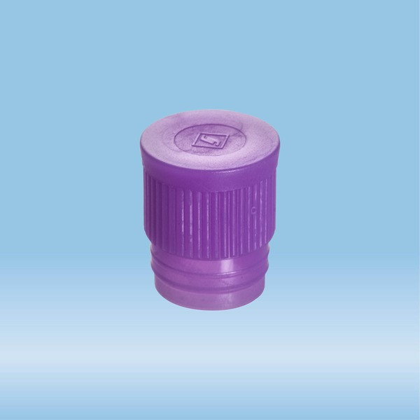 Push cap, violet, suitable for tubes Ø 16-17 mm