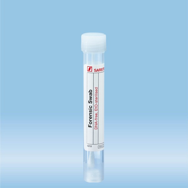 Forensic swab, round, in the tube with ventilation membrane, ISO 18385, 93 mm, viscose