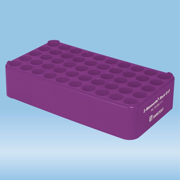 Block Rack D17, Ø opening: 17 mm, 5 x 10, violet