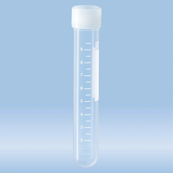 Screw cap tube, 10 ml, (LxØ): 92 x 15.3 mm, PP, with print | Tubes ...