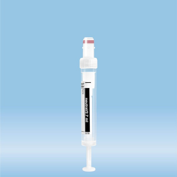S-Monovette® neutral Z, 2.7 ml, cap white, (LxØ): 66 x 11 mm, with paper label