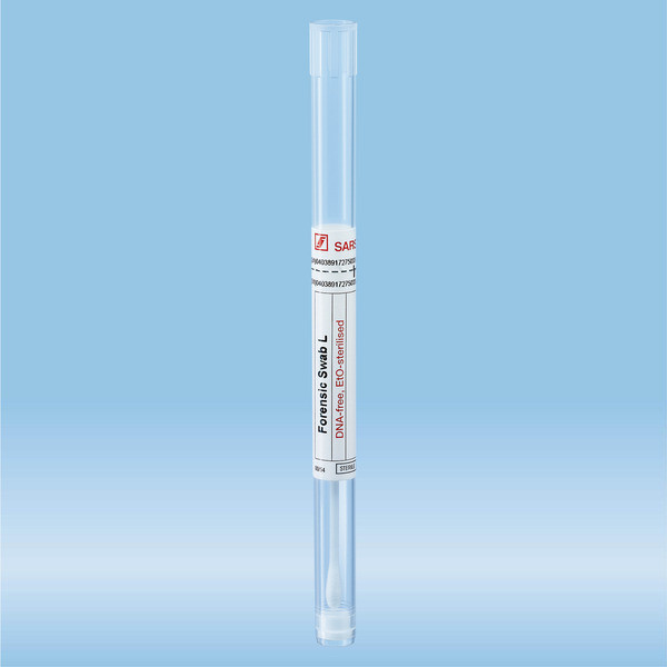 Forensic swab, L, round, in the tube with ventilation membrane, ISO 18385, 85 mm, viscose