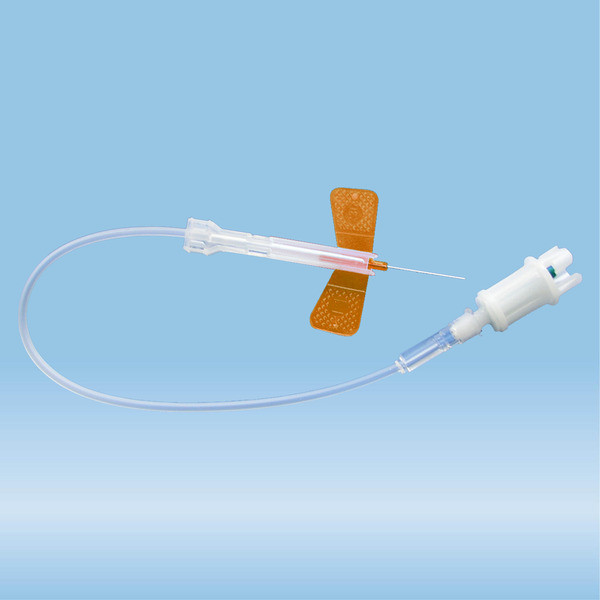 Safety-Multifly® needle, 25G x 3/4'', orange, tube length: 200 mm, 1 piece(s)/blister