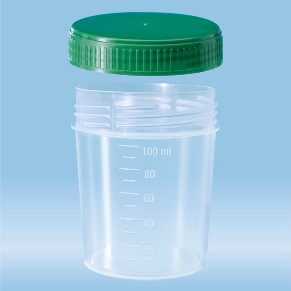 Container with screw cap, 100 ml, PP, transparent