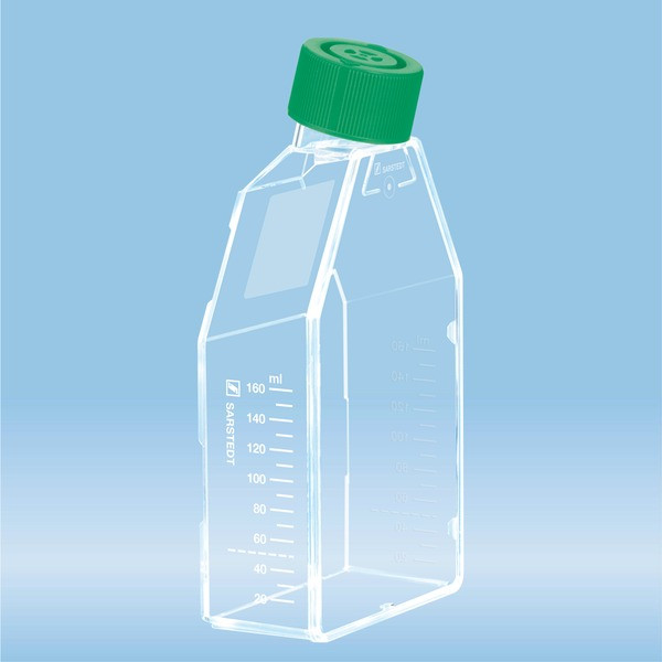 Cell culture flask, T-75, surface: Suspension, 2-position screw cap