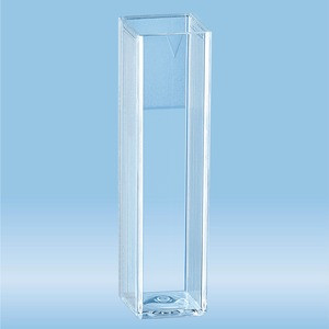 Cuvette, 4 ml, (HxW): 45 x 12 mm, PS, transparent, optical sides: 2