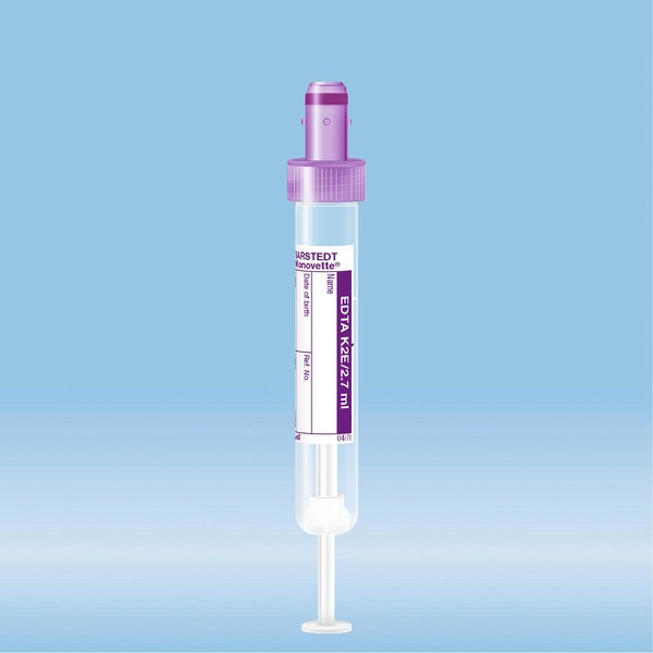 S-Monovette® EDTA K2E, 2.7 ml, cap violet, (LxØ): 75 x 13 mm, with paper label