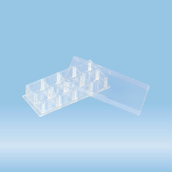 x-well cell culture chamber, 8 wells, on coverglass