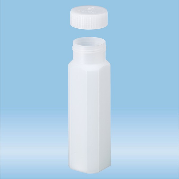 Mailing container, construction: square, length: 117 mm, Ø opening: 28 mm, cap enclosed