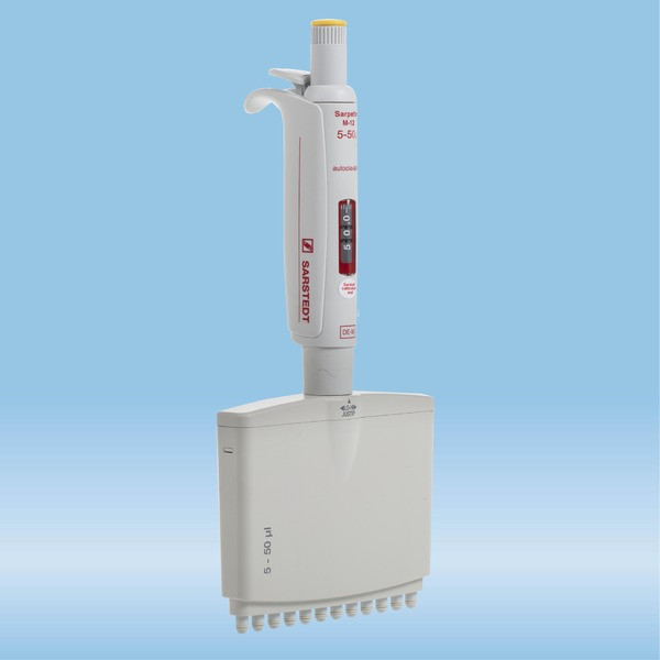 Sarpette® M, 12-channel, variable, 5 µl - 50 µl, yellow, 1 piece(s)/case