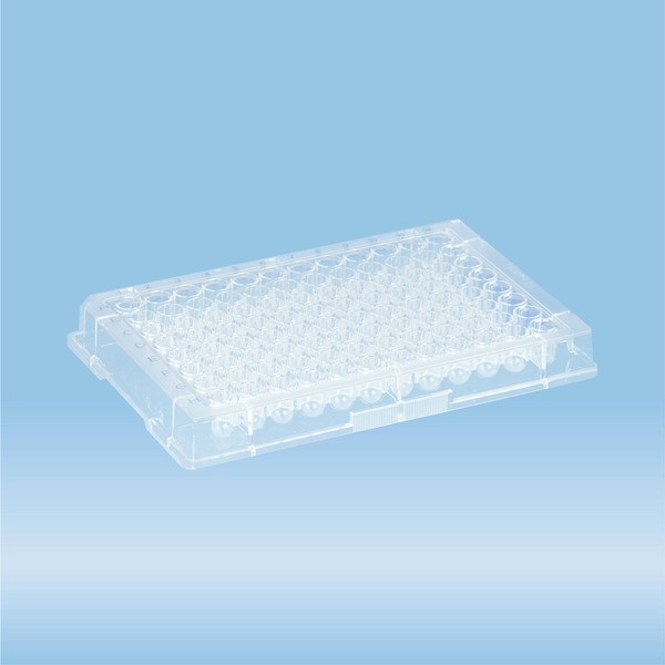 ELISA plate, 96 well, round base, PS, transparent, High Binding