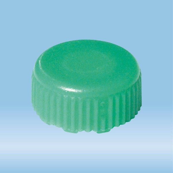 Screw cap, green, sterile, suitable for screw cap micro tubes