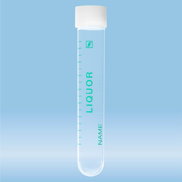 Screw cap tube, 10 ml, (LxØ): 92 x 15.3 mm, PP, with print | CSF tubes ...