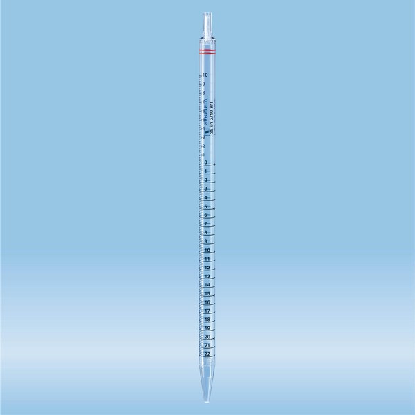 Serological pipette, with tip, plugged, 25 ml, sterile, non-pyrogenic/endotoxin-free, non-cytotoxic,