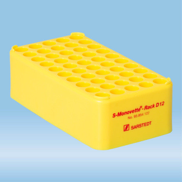 Block Rack D12, Ø opening: 12 mm, 5 x 10, yellow