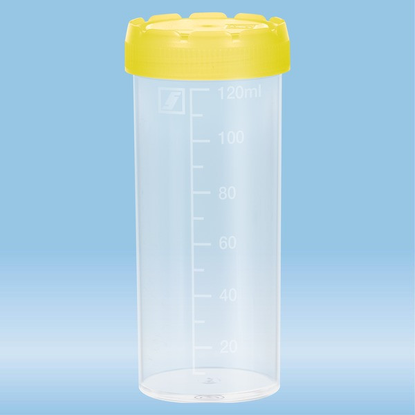 Multi-purpose container, max. volume: 120 ml, (LxØ): 105 x 44 mm, graduated, PP, transparent