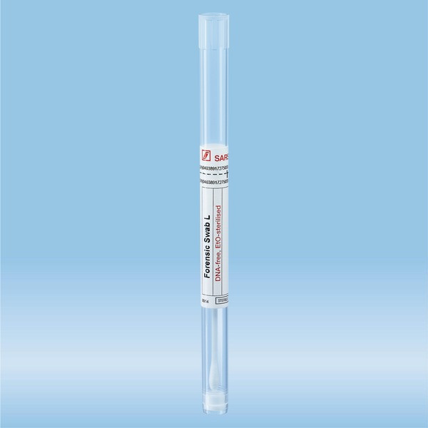 Forensic swab, L, round, in the tube with ventilation membrane, ISO 18385, 85 mm, viscose