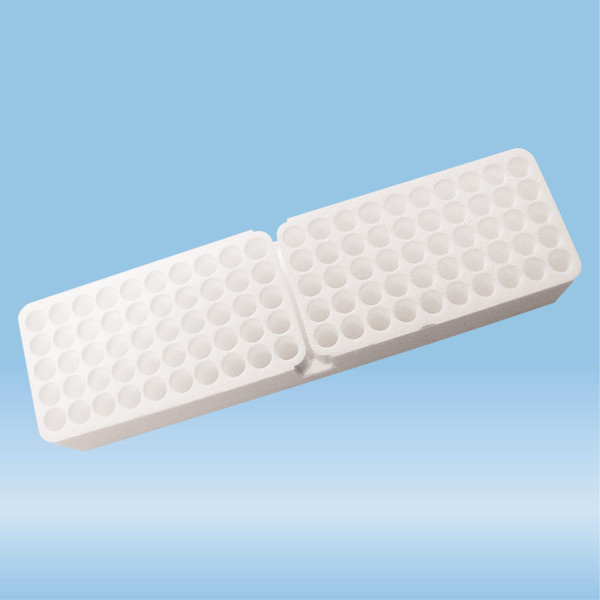 Rack, styrofoam, format: 20 x 5, suitable for S-Monovette® Ø 11 mm