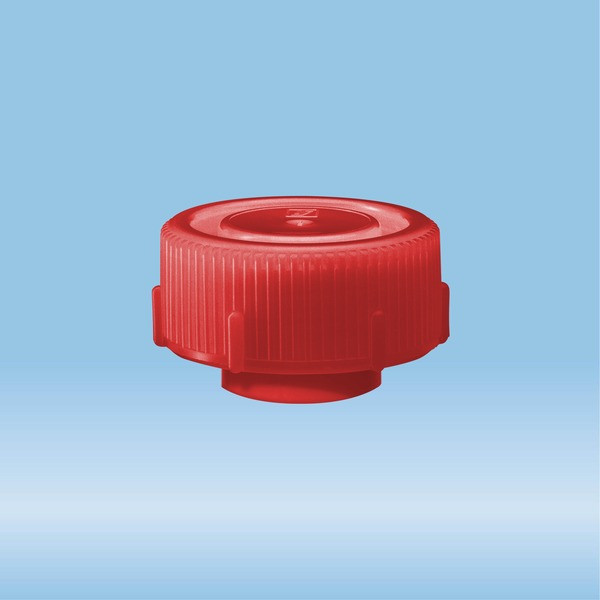 Screw cap, red, suitable for Mailing container 126 x 30 mm