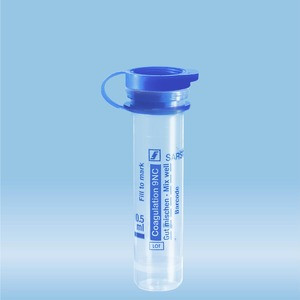 Micro sample tube, Citrate 3.2%, 0.5 ml, Push cap, ISO