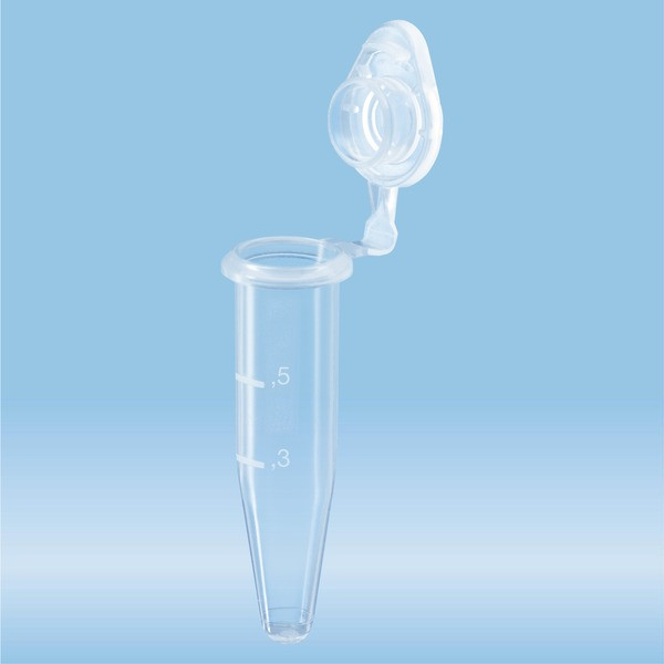 PCR single tube, 0.5 ml, Biosphere® plus, transparent, PP, flat cap