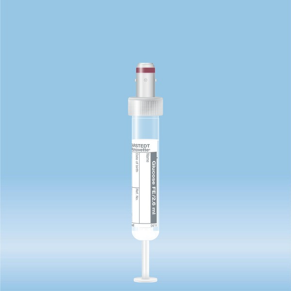 S-Monovette® Fluoride/EDTA, 2.6 ml, cap grey, (LxØ): 65 x 13 mm, with paper label