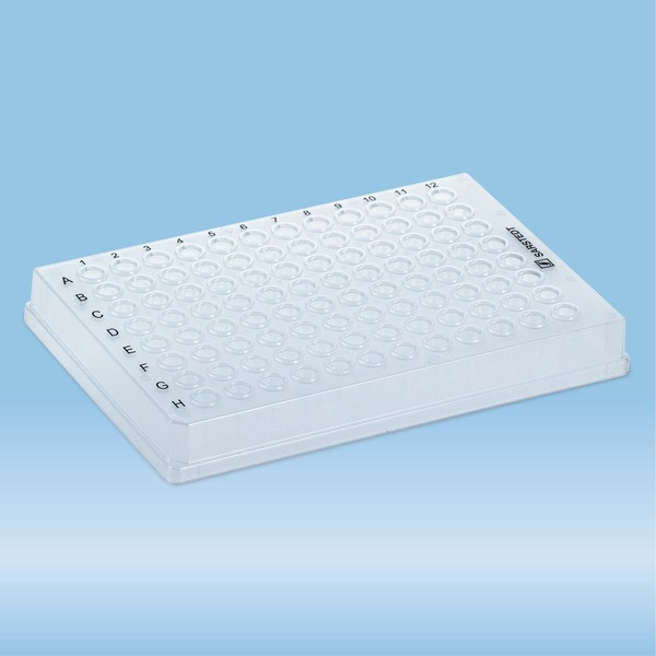 PCR plate full skirt, 96 well, transparent, Low Profile, 100 µl, PCR Performance Tested, PP