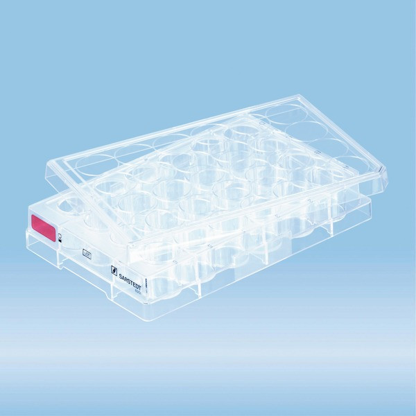 Cell culture plate, 24 well, surface: Standard, flat base