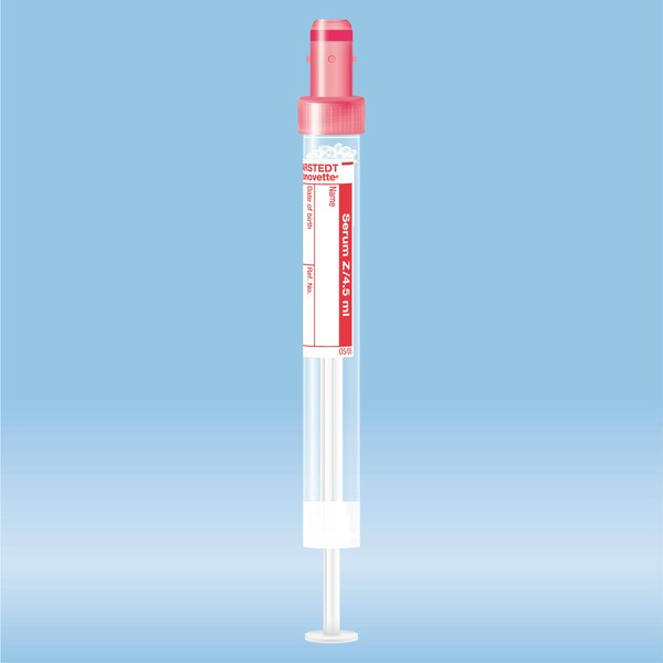 S-Monovette® Serum CAT, 4.5 ml, cap red, (LxØ): 92 x 11 mm, with paper label