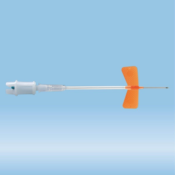 Multifly® needle, 25G x 3/4'', orange, tube length: 80 mm, 1 piece(s)/blister