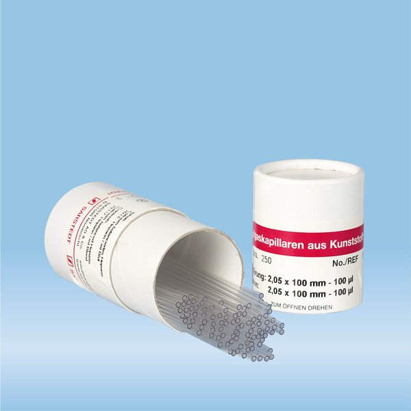 Blood gas capillaries, calcium-balanced lithium heparin, 100 µl