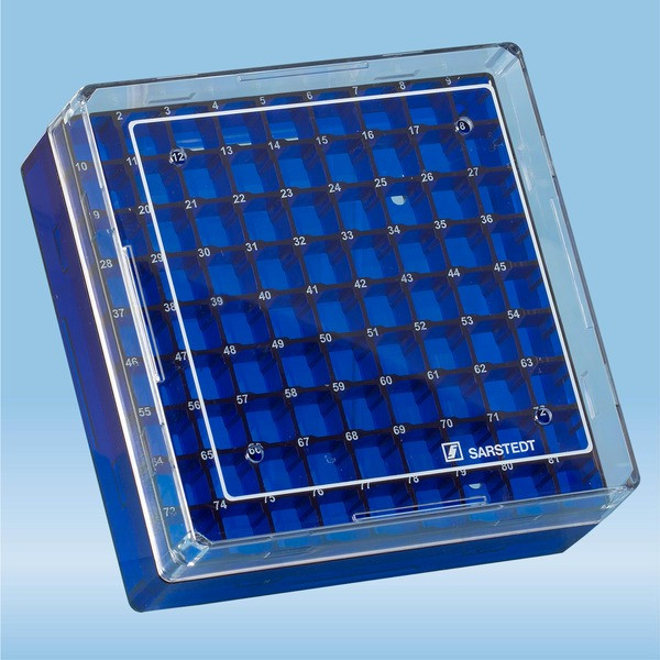 Cryobox, 132 x 132 x 53 mm, format: 9 x 9, for 81 collection tubes