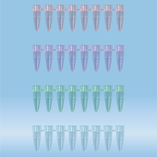 PCR strip of 8, 200 µl, PCR Performance Tested, colour mix, PP