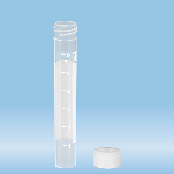 Screw cap tube, 7 ml, (LxØ): 82 x 13 mm, PP, with print