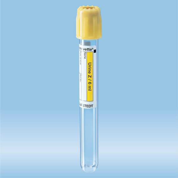V-Monovette® Urine, 6 ml, cap yellow, (LxØ): 100 x 13 mm, 50 piece(s)/bag