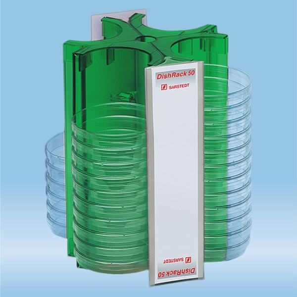 DishRack, height: 240 mm, green, for 52 petri dishes with 92 mm Ø