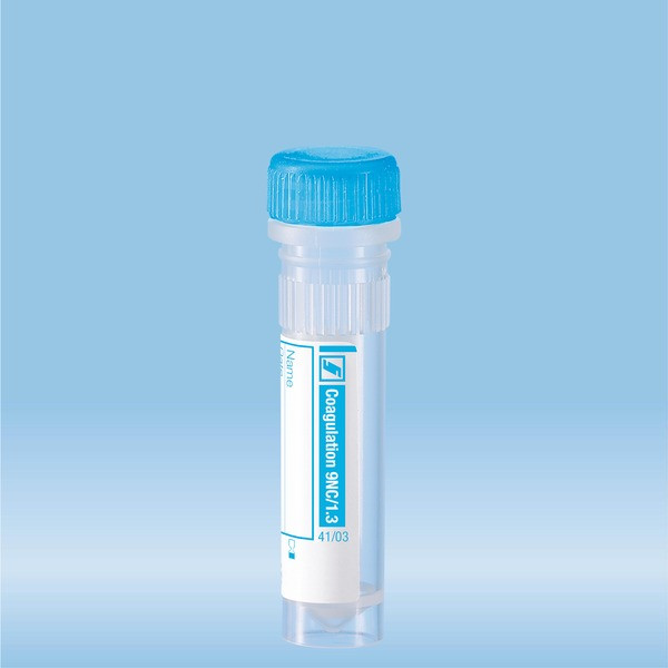 Micro sample tube Citrate 3.2%, 1.3 ml, screw cap, ISO