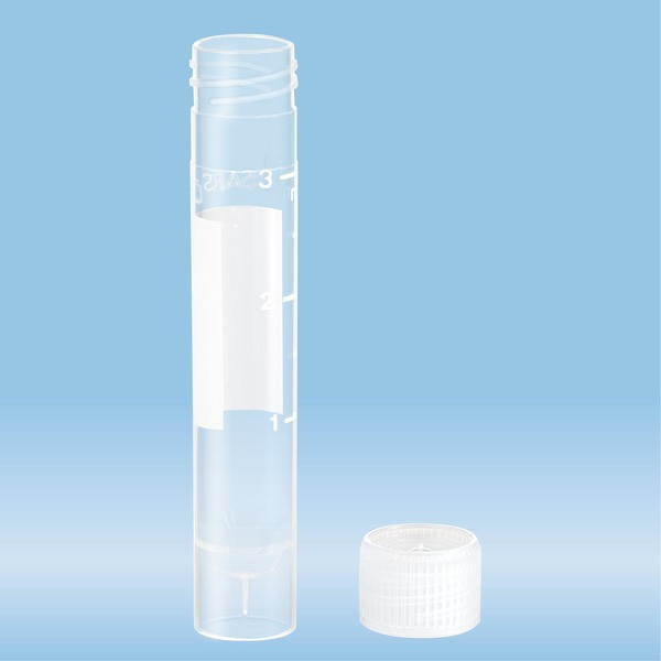 Screw cap tube, 3.5 ml, (LxØ): 66 x 11.5 mm, PP, with print