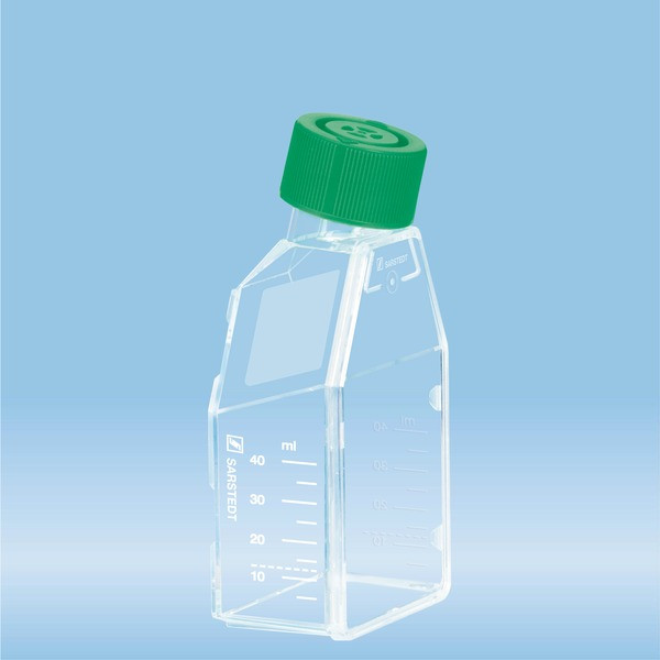 Cell culture flask, T-25, surface: Suspension, 2-position screw cap