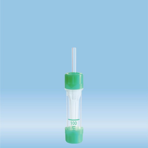 Microvette® 100 Lithium heparin LH, 100 µl, cap green, flat base