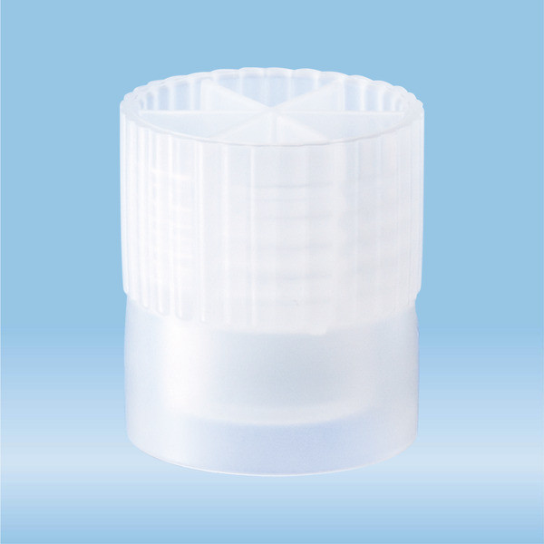 Skirted push cap, natural, suitable for tubes Ø 13 mm