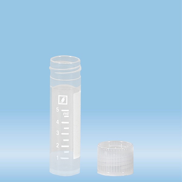 Screw cap tube, 8 ml, (LxØ): 57 x 16.5 mm, PP, with print | Tubes ...