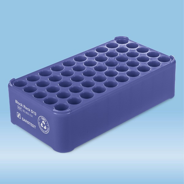 Block Rack D13, Ø opening: 13 mm, 5 x 10, blue