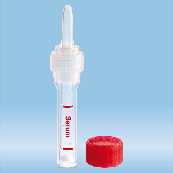 Multivette® 600 Serum CAT, 600 µl, cap red, screw cap