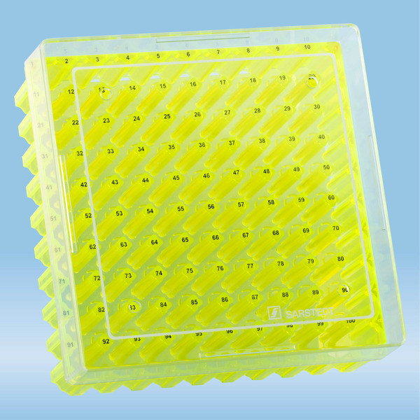 Cryobox, 132 x 132 x 53 mm, format: 10 x 10, for 100 collection tubes